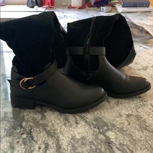 Black over the knee boots, worn once